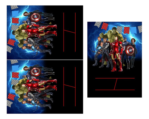 Kit Imprimible  Avengers Los  Vengadores Pizarra 