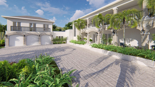 Venta De Villa De Lujo De 5 Habitaciones, Más Casa De Servicio, En Cap Cana, Punta Cana.