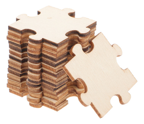 100pcs Blank Puzzle Pieces Unfinished Wood Puzzle Color Your