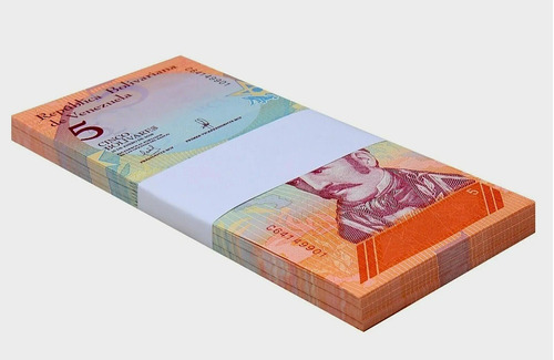 Fajo 100 Billetes  5 Soberanos Venezuela Nuevos 