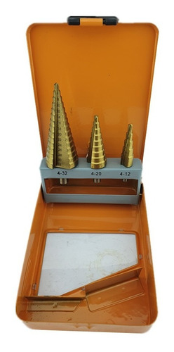 Imagen 2 de 3 de Juego Kit Set De Broca Escalonada 3 Piezas Toolmak