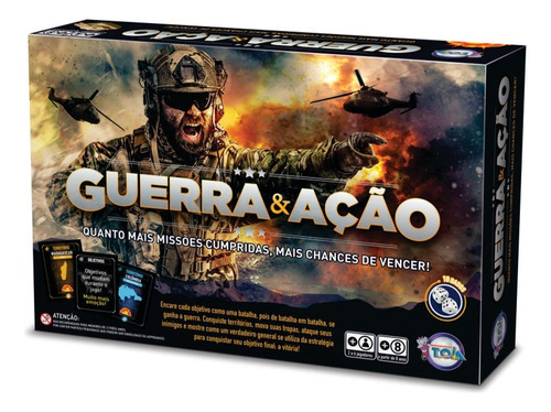 Jogo Tabuleiro Guerra E Ação Toia