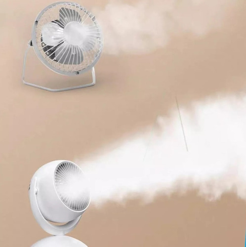 Mini Ventilador De Mesa Portátil Tufão Diâmetro 23cm Luatek Estrutura Branco Pás Branco Diâmetro 23 Cm Material Das Pás Plástico Quantidade De Pás 3 Bateria Recarregável