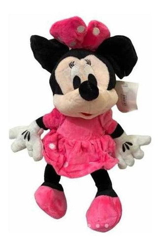 Mini Minnie Vestido Rosa 28cm Bicho De Pelucia