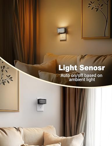 Luz Nocturna Led, Paquete De 2, Luces Nocturnas Enchufables