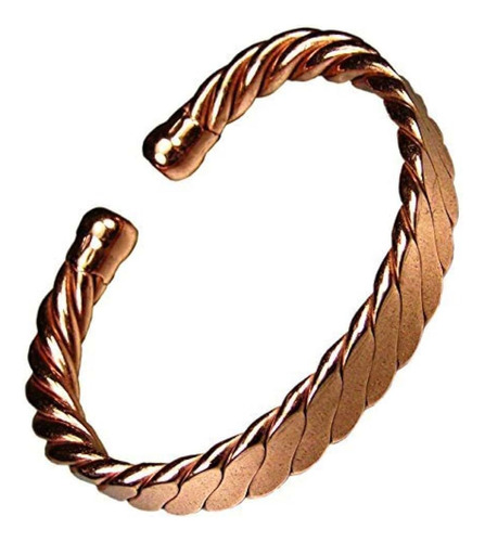 Pulsera De Cobre Trenzado Medicinal Potenciador De Energía 