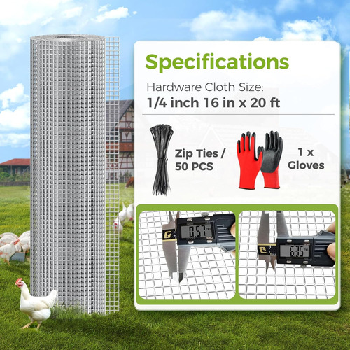 Hardware Cloth - Rollo De Malla De Alambre De Pollo De ...
