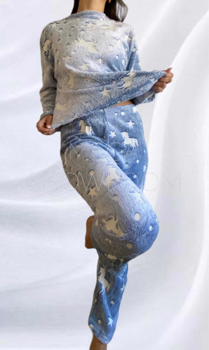 Pijama Polar Suave Mujer Invierno
