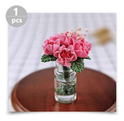 Adorno En Maceta Con Rosas Para Decoración De Mini Casa, Mic