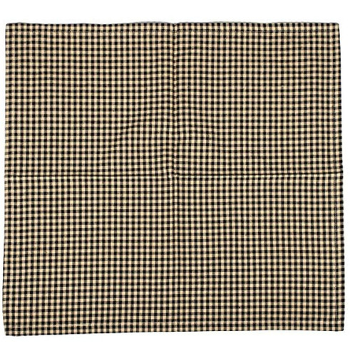 Granny Black And Cream Gingham 18 X 18 All Cotton Napkin Paq