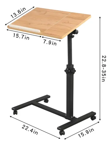 Mesa Plegable Escritorio De Madera Con Ruedas