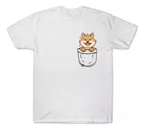 Comprar Remera Pequeño Cachorro Hermoso Shiba Inu Bolsillo Unisex