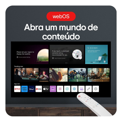 Projetor LG CineBeam Q 4K UHD Laser, Smart WebOS, Leve e Ultraportátil, até 120”, Screen Share, Air Play, Bluetooth e Alto-falante - HU710PB