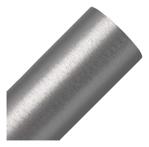 Adesivo Aço Escovado Inox Envelopar Geladeira 2mx1m + Cor Prata Aço Escovado