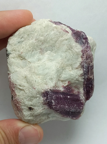 Turmalina Paraiba Rosa, Matriz De Albita * Yabadabadoo Rocks Rosa E Branco