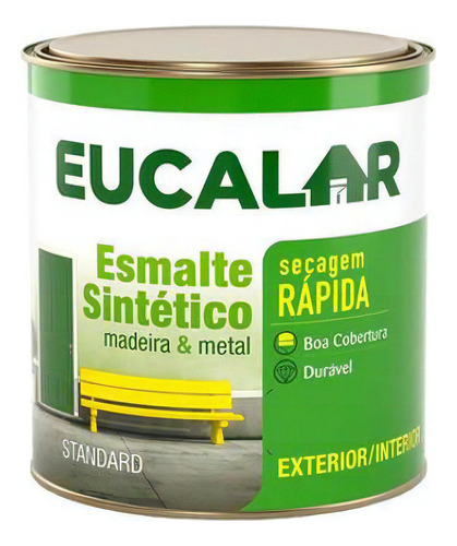 Tinta Esmalte Eucalar Brilhante 900 Preto