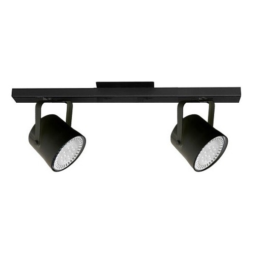 Base Riel 2 Spot Tacho Pvc Blanco Negro Para Ar111 Led