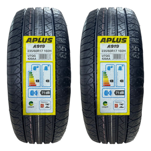 Kit 2 Pneus 235/60r17 102h Tl Aplus A919-3 Aro 17 Índice De Velocidade H