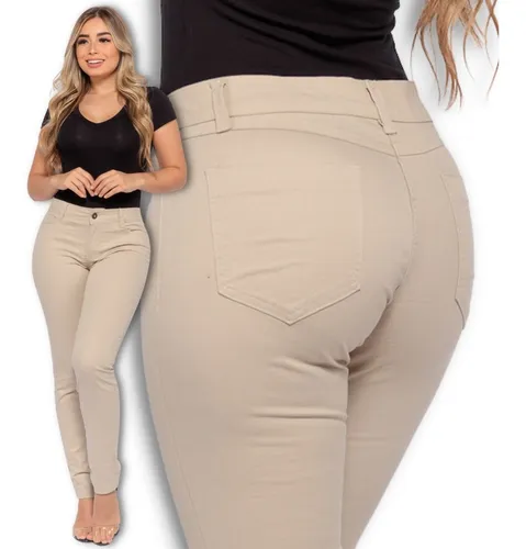 Calça sarja feminina bolso faca cheap