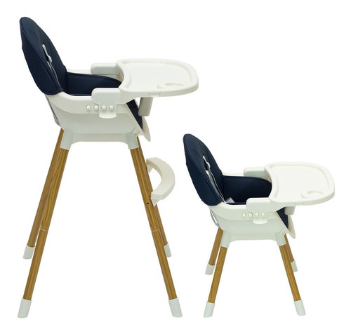 Silla Alta Bebé Periquera Convertible 2 En 1 Bambineto Marino