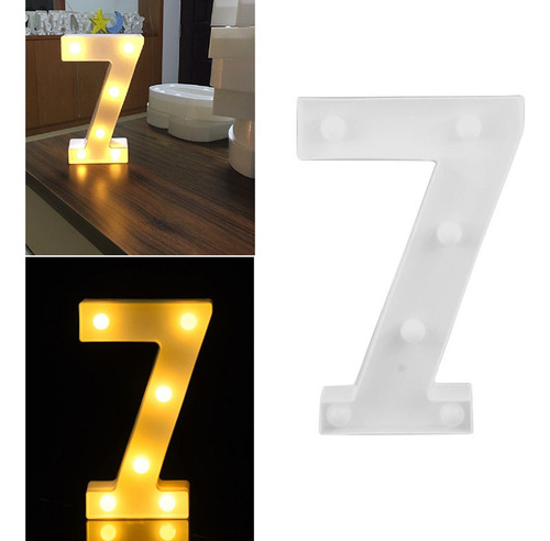 1 Unidad De Luces Led Número 7, Luz, Número, Letrero, Número