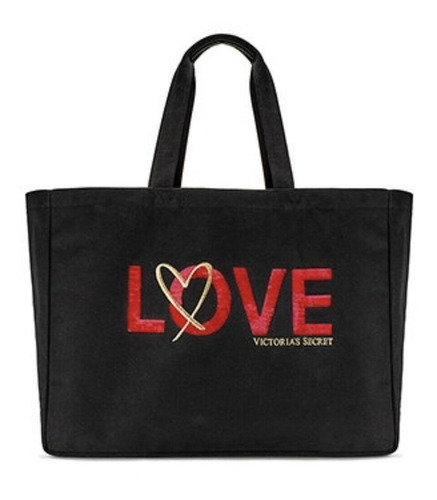 Bolso Cartera Victorias Secret Love Negro Importados Usa
