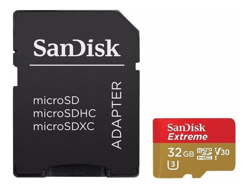 Imagem 5 de 7 de Cartão Memória 32gb Micro Sd Extreme 100mbs Sandisk Gopro Nf
