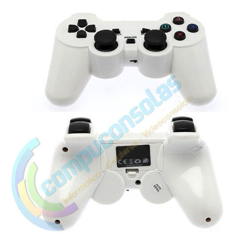 Joystick Ps2 Playstation 2 Inalambrico Vibracion Blanco