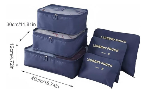 Set 6 Organizadores De Equipaje De Viaje Bolsa Ropa Interior