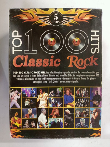 Top 100 Hits Classic Rock Caja Con 5 Dvds Sellados