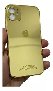 Funda Rígida Dorada Gold Para iPhone 11 12 13 14 Pro Max