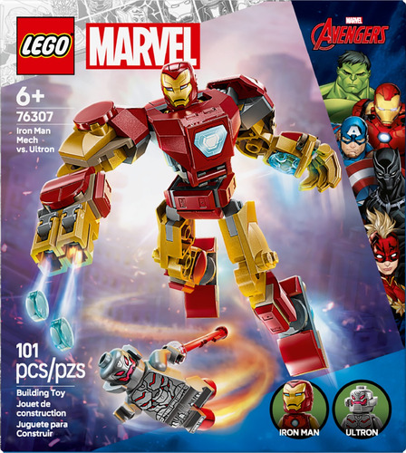 Blocos De Montar 76307 Marvel Robô Homem De Ferro Lego 101 Homem De Ferro