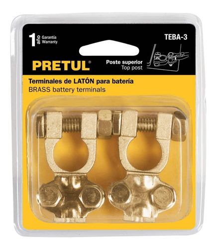 Terminal P/ Bateria Pretul (truper) Laton Jgo.2 Pzs Teba-3