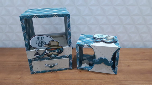 Imagem 1 de 1 de Caixa Porta Caneca Com Gaveteiro Dia Dos Pais