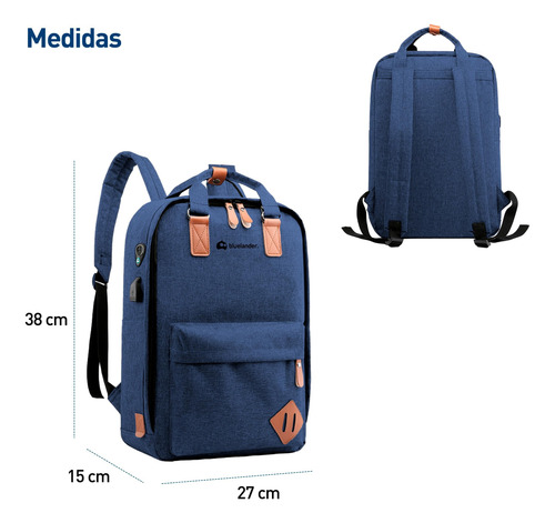 2 Mochilas Escolar Para Laptop Antirrobo 3 Piezas Casual