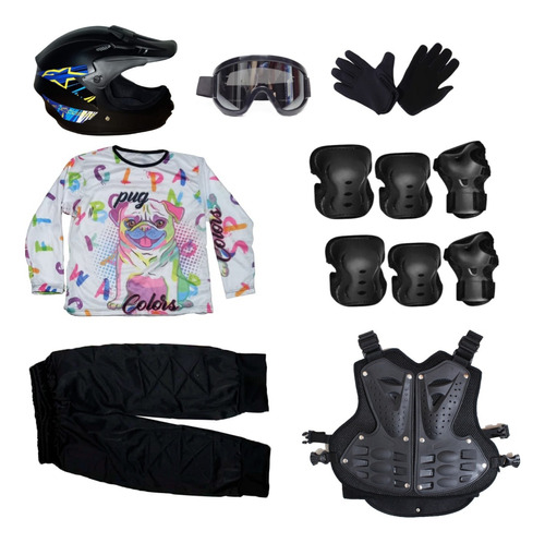 Uniforme Completo Deluxe Bmx Infantil Principiantes