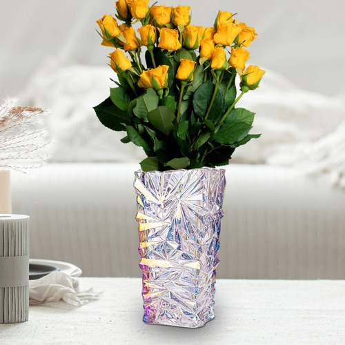 Florero De Cristal, Centro De Mesa, Florero Elegante Para
