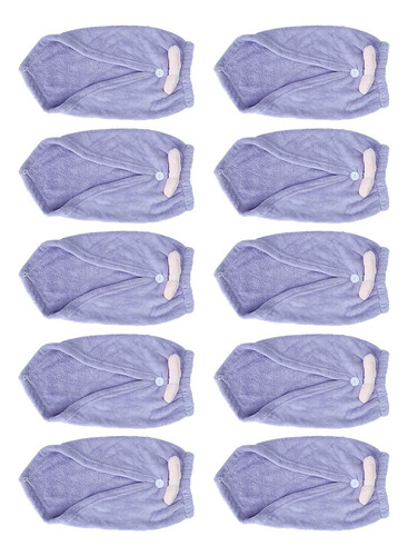 Toalla De Pelo, 10 Unidades, Microfibra, Espesa, Para Secar