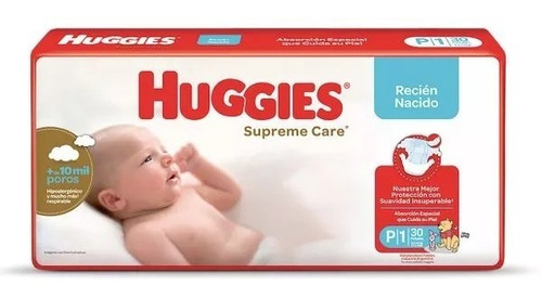 Pañales Huggies Supreme Care  P 30 u