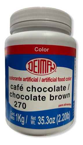 Colorante Vegetal Cafe Chocolate 270 Frasco 1 Kilo