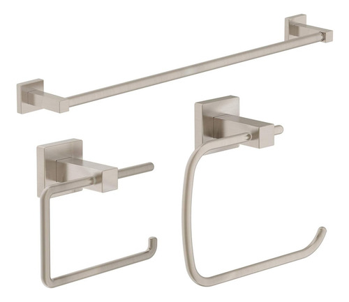 36ac3bundlestn Duro - Juego De Accesorios De Baño De 3 Pieza