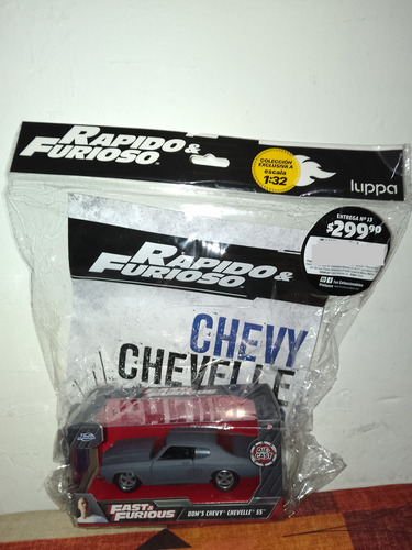 Auto Rápido Y Furioso Luppa Chevy Chevelle Ss #13 Esc 1:32 Gris Oscuro (Usado)
