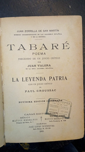 Tabaré La Leyenda Patria - Juan Zorrilla De San Martin