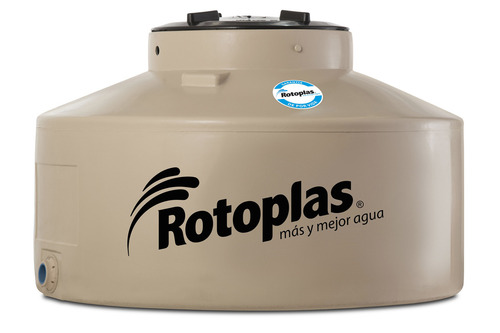 Tanque de agua Rotoplas 1000L Flat Chato cuatricapa polietileno