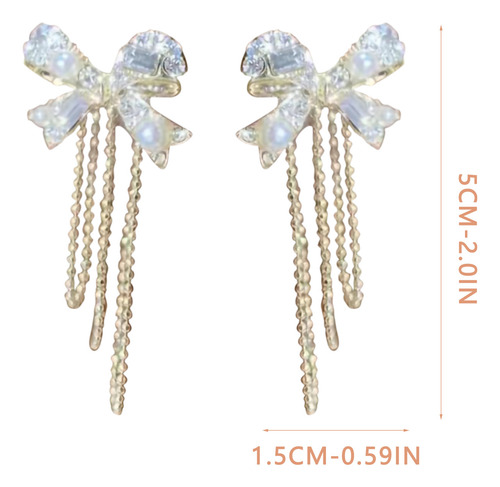 Pendientes De Cadena Con Forma De Lazo Para Mujer, A La Moda