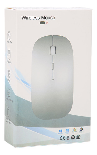 Ratón Inalámbrico De 2,4 G, Ultrafino, Cargable, Mudo, 1600