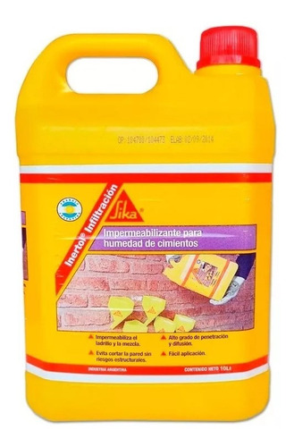  Sika Inertol Infiltración 10lts Cimientos Impermeabilizante