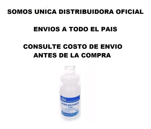 Imagen 3 de 6 de Acido Para Bateria Envios Distribuidora