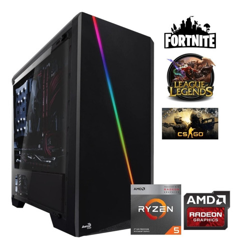 Pc Gamer Rgb Amd 3400g 1tb Hdd 16gb Ddr4 Gtx 1660 Super 6gb