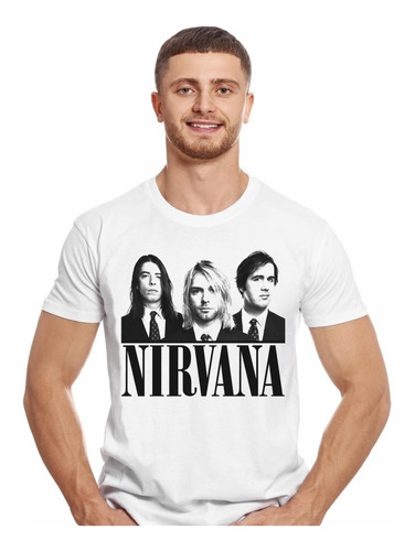 Polera Nirvana Faces Frac Rock Impresión Directa